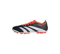adidas Mixte Predator League 2G/3G Artificial Grass Football Boots Chaussures, Core Black/Cloud White/Solar Red, 41 1/3 EU