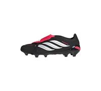 adidas Mixte Predator League Fold-Over Tongue Firm Ground Football Boots, Core Black/FTWR White/Lucid Red, 42 EU