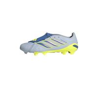 adidas Mixte Predator League Fold-Over Tongue Firm Ground Football Boots, Crystal Sky/Ray Blue/Team Solar Yellow 2, 39 1/3 EU