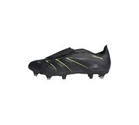 adidas Mixte Predator League Fold-Over Tongue Soft Ground Football Boots Chaussures, Core Black/Carbon/Lucid Lemon, 41 1/3 EU