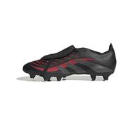 adidas Mixte Predator League Fold-Over Tongue Soft Ground Football Boots Chaussures, Core Black/Grey Four/Lucid Red, 41 1/3 EU