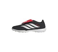adidas Mixte Predator League Fold-Over Tongue Turf Football Shoes, Core Black/FTWR White/Lucid Red, 44 EU