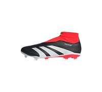 adidas Mixte Predator League Laceless Firm Ground Football Boots, Core Black/Cloud White/Solar Red, 42 EU