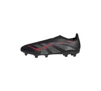 adidas Mixte Predator League Laceless Firm Ground/Multi Ground Football Boot, Core Black/Grey Four/Lucid Red, 42 EU