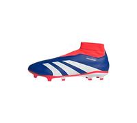 adidas Mixte PREDATOR LEAGUE Laceless Football boots Firm Ground, Lucid Blue / Cloud White / Solar Red, 43 1/3 EU