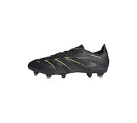 adidas Mixte Predator League Soft Ground Football Boots Chaussures, Core Black/Carbon/Lucid Lemon, 45 1/3 EU