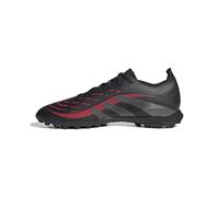 adidas Mixte Predator League Turf Football Boots Chaussures, Core Black/Grey Four/Lucid Red, 44 2/3 EU