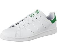 adidas Mixte Stan Smith J Baskets, Footwear White/Footwear White/Green, 35.5 EU