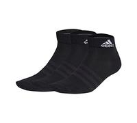 adidas Mixte Thin and Light Ankle Socks 3 Pairs, Black / White, 13-14.5