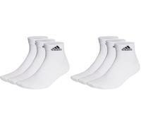 adidas Mixte Thin and Light Ankle Socks 3 Pairs, White/Black, 4.5-6 (Lot de 2)