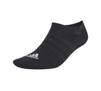 adidas Mixte Thin and Light No-Show Socks 3 Pairs, Black / White, 6.5-8