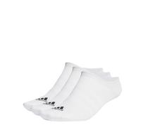 adidas Mixte Thin and Light No-Show Socks 3 Pairs, White / Black, 6.5-8