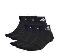 adidas Mixte Thin and Light Sportswear Ankle Socks 6 Pairs, Black/White, 10.5-12.5