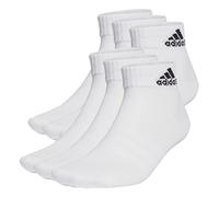 adidas Mixte Thin and Light Sportswear Ankle Socks 6 Pairs, White/Black, 4.5-6