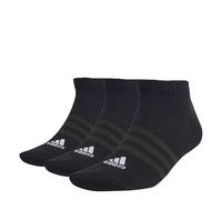 adidas Mixte Thin and Light Sportswear Low-Cut Socks 3 Pairs, Black / White, 13-14.5
