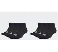 adidas Mixte Thin and Light Sportswear Low-Cut Socks 3 Pairs, Black/White, 4.5-6 (Lot de 2)