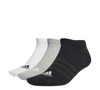 adidas Mixte Thin and Light Sportswear Low-Cut Socks 3 Pairs, Medium Grey Heather / White / Black, 4.5-6