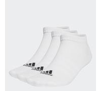 adidas Mixte Thin and Light Sportswear Low-Cut Socks 3 Pairs, White / Black, 10.5-12.5