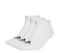 adidas Mixte Thin and Light Sportswear Low-Cut Socks 3 Pairs, White / Black, 4.5-6