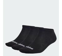 Adidas Chaussettes basses mixte Thin Linear – Lot de 3 paires – Noir/Blanc – 40-42