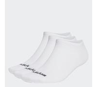 adidas Mixte Thin Linear Low-Cut Socks 3 Pairs, White / Black, 40-42