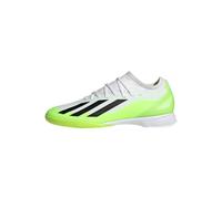adidas Mixte X Crazyfast.3 Indoor Boots, Cloud White/Core Black/Lucid Lemon, 46 EU