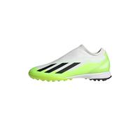 adidas Mixte X Crazyfast.3 Laceless Turf Boots, Cloud White/Core Black/Lucid Lemon, 46 EU