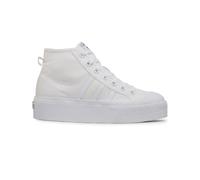 Adidas Nizza Platform Femmes lacets vers le haut de la plate-forme occasionnels milieu des chaussures de sport en blanc blanc (40 ; blanc)