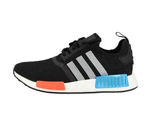 adidas NMD_r1 Baskets pour Homme, Core Black Silver Met Solar Red, 46 EU