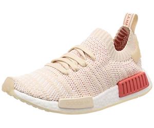 adidas NMD_r1 Stlt Primeknit, Sneakers Basses Femme, Beige (Linen/Crystal White/Footwear White 0), 38 2/3 EU