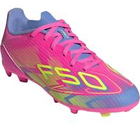 adidas Kids' Chaussure F50 League Terrain souple/Multi-surfaces Enfants, Lucid Pink/Lucid Lemon/Blue Fusion, 35