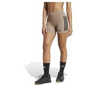 Adidas Optime 3 Stripes 5´´ Short Leggings Beige,Marron L Femme