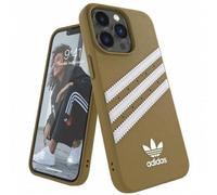Adidas OR Coque enPolyuréthanemoulé pour iPhone 13 Pro, 13, 6.1", beige et or