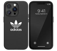 adidas Coque conçue pour iPhone 14 Pro | Protection Anti-Chute | Compatible avec Le Chargement sans Fil | Design trèfle Noir et Blanc de 6,1 Pouces | Coque de Protection Originale