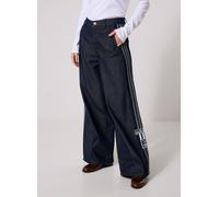Adidas Originals Adibreak Mid Rise Wide Leg Jeans Bleu 24 / 30 Femme