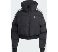 adidas originals adidas Originals Black Adicolor Cropped Synthetic Down Puffer Jacket
