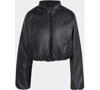 adidas originals adidas Originals Black Faux Leather Bomber Jacket