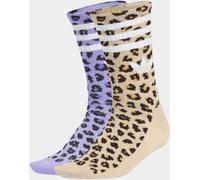 adidas originals adidas Originals Brown Disney Cheetah Girls Leopard Print Crew Socks 2 Pack