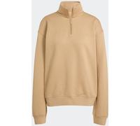 adidas originals adidas Originals Brown Light Essentials Linear Oversized Quarter Zip Sweatshirt
