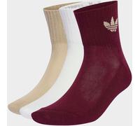 adidas originals adidas Originals Dark Red Mid Ankle Socks 3 Pack