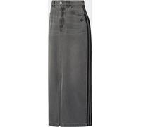 adidas originals adidas Originals Grey Adicolour 3-Stripes Denim Midi Pencil 100% Cotton Skirt Grey 34