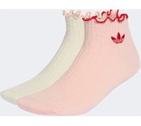 adidas originals adidas Originals Pink Ruffle Ankle Socks 2 Pack