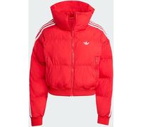 adidas originals adidas Originals Red Adicolor Cropped Synthetic Down Puffer Jacket