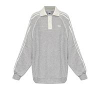 Adidas Originals - Boucle Oversized Polo Crew - Femme - Tops - Gris - Taille: 36 FR