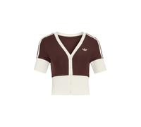 ADIDAS ORIGINALS Cardigan chocolat / blanc, Taille XXS