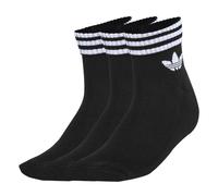 ADIDAS ORIGINALS Chaussettes '3-Stripes Ankle 3 Pairs' noir / blanc, Taille 40-42