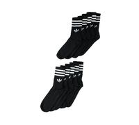 ADIDAS ORIGINALS Chaussettes '3-STRIPES CREW 10 PAIRS' noir / blanc, Taille 34-36