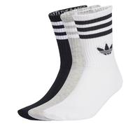 ADIDAS ORIGINALS Chaussettes '3-Stripes Crew 3 Pairs' gris chiné / noir / blanc, Taille 37-39