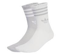 ADIDAS ORIGINALS Chaussettes '3-Stripes Glitter Crew 2 Pairs' gris / argent / blanc, Taille 40-42