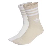 ADIDAS ORIGINALS Chaussettes '3-Stripes Glitter Crew 2 Pairs' mastic / blanc, Taille 34-36